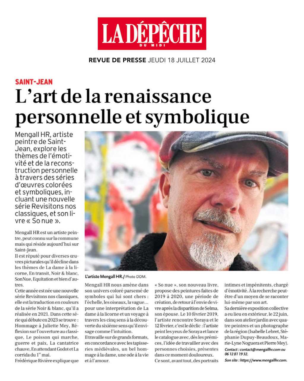 La dépêche du midi - Revue de presse d'Elsa Couderc - 18 Juillet 2024