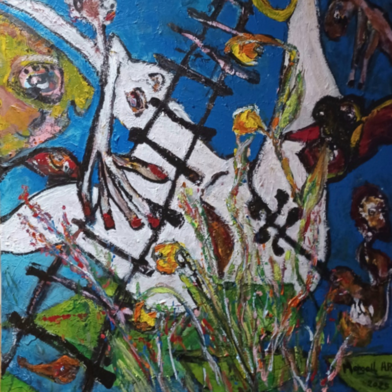 L’Origine du Monde, série « Revisitons nos classiques », acrylique sur toile, 80x80 cm, septembre 2025. L’Origine du Monde, série « Revisitons nos classiques », acrylique sur toile, 80x80 cm, septembre 2025.