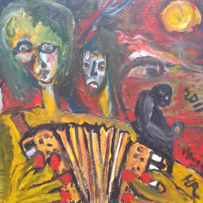 L'accordéoniste au singe