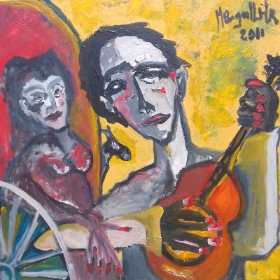 Le guitariste à la mule