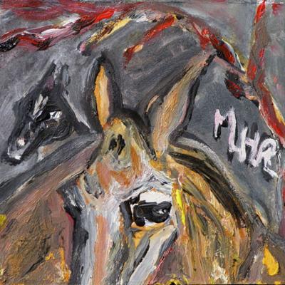 Chevaux dans les bois